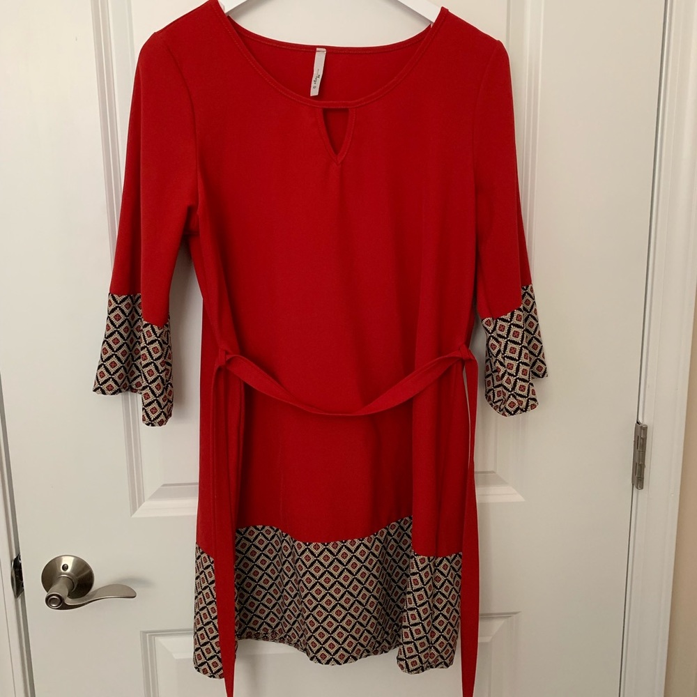 Red/Orange pattern Tunic/Dress